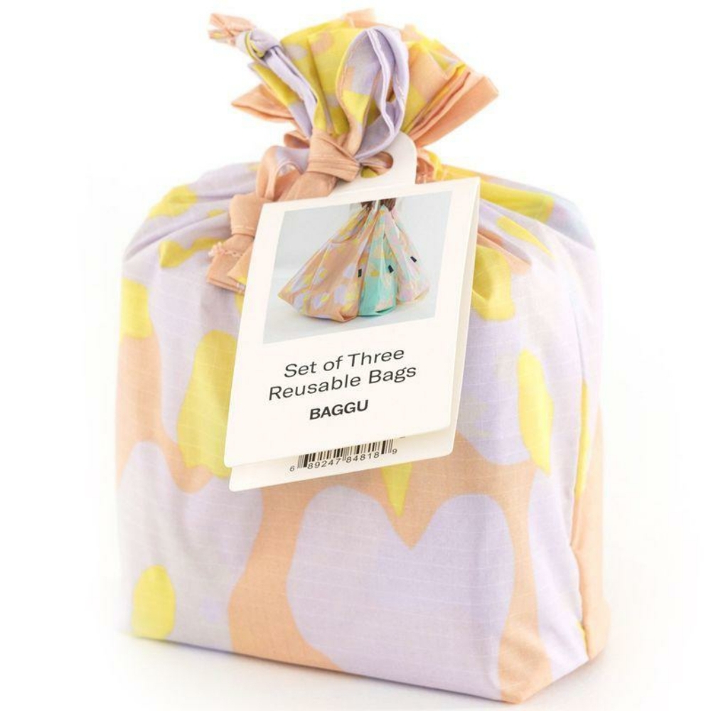 BAGGU Set of 3 Tie Dye Reusable Bags